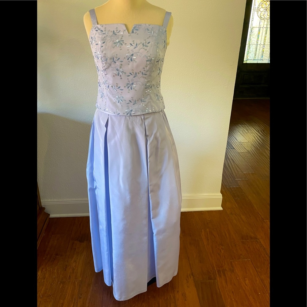 Ever Beauty Petite top and skirt with matching shawl and Ann Taylor purse